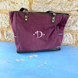Thirty-One Tote with personalized initial “D”